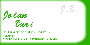 jolan buri business card